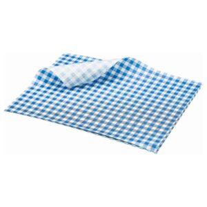 Blue gingham greaseproof paper