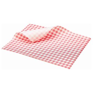 Red gingham greaseproof paper