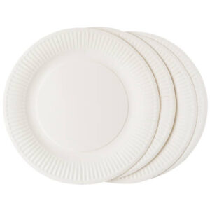 Disposable Paper Plates White