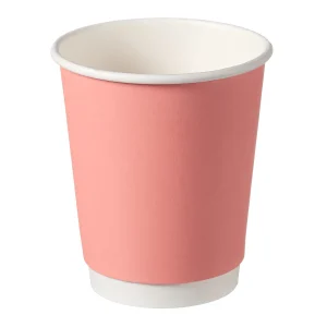 8oz coral takeaway coffee cup